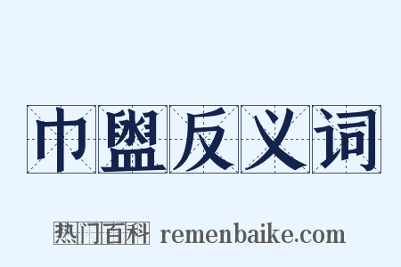 巾盥反义词是什么意思的图片